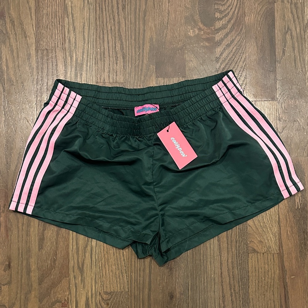 NWT Edikted Green and Pink Women's Shorts